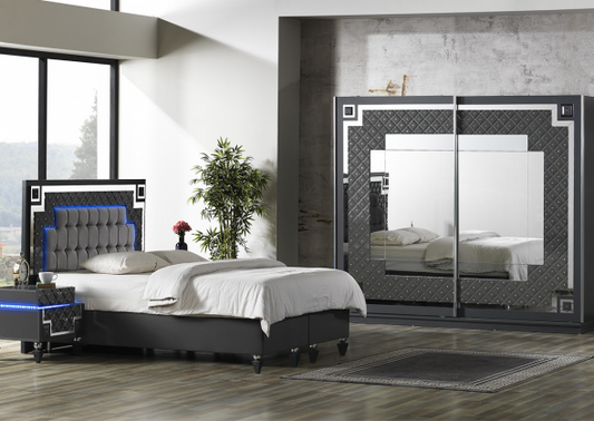 Chambre a coucher CRISTAL Beige|Gris